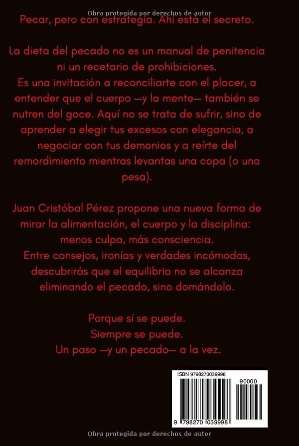Tapa posterior Libro Descripción libro la dieta del pecado